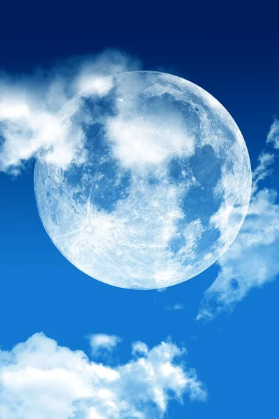 Blue Sky Moon — Stock Photo, Image