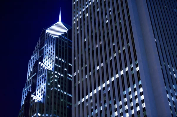 Skyscrapers at Night — Stock Photo, Image