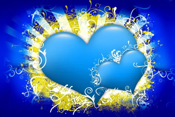 Blue Hearts Design — Stock Photo, Image