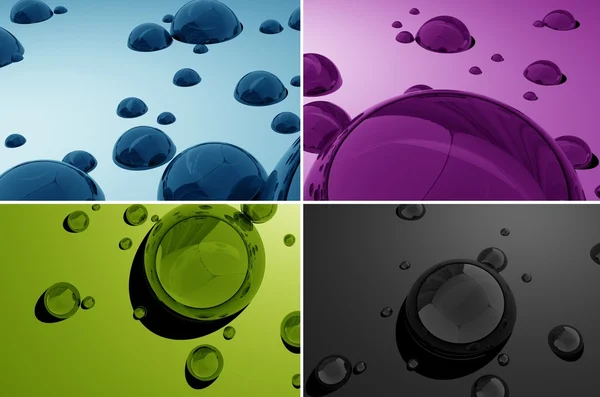Gotas de água 3D — Fotografia de Stock