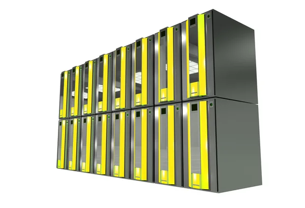 Servermachines geïsoleerd — Stockfoto