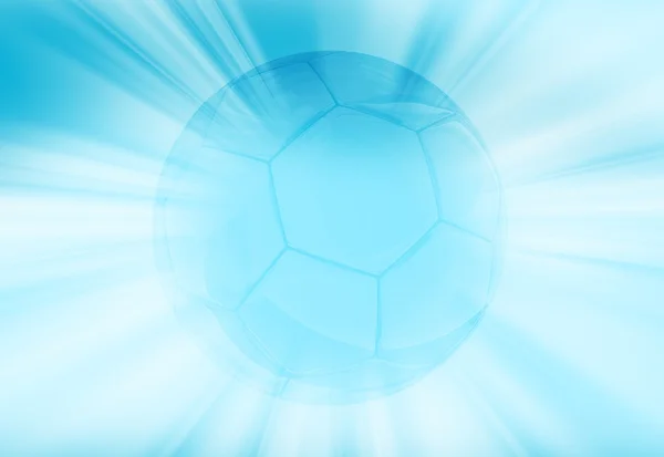 Shiny Blue Soccer Ball — Stock Photo, Image