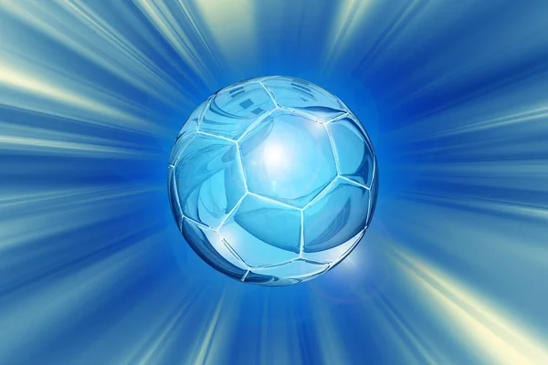 Κρύσταλλο υποβάθρου μπάλα ποδοσφαίρου — Φωτογραφία Αρχείου