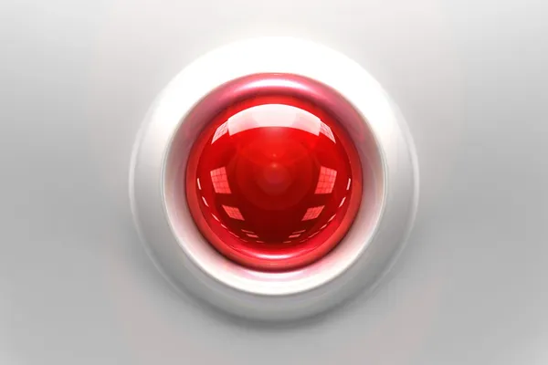 Red Glassy Button — Stock Photo, Image