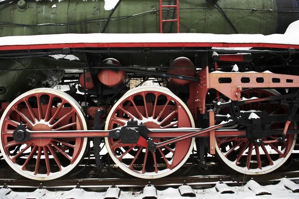 Ruote locomotive a vapore — Foto Stock