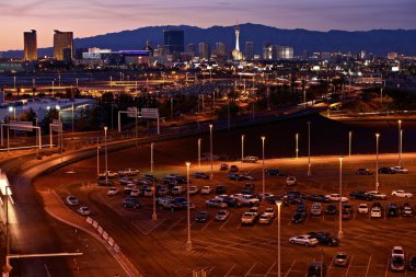 Las vegas siluetinin günbatımı içinde