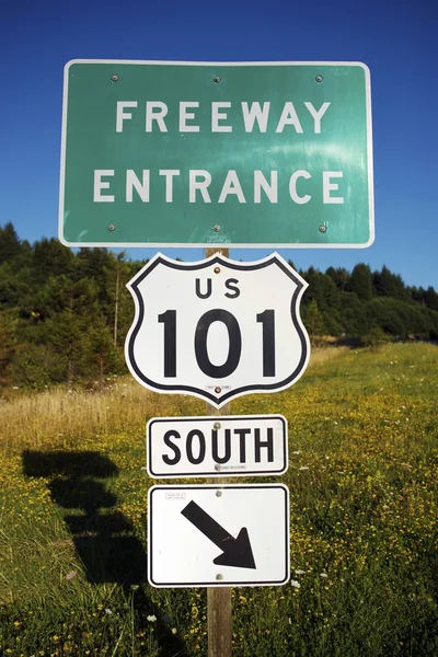 101 高速公路入口处 — 图库照片