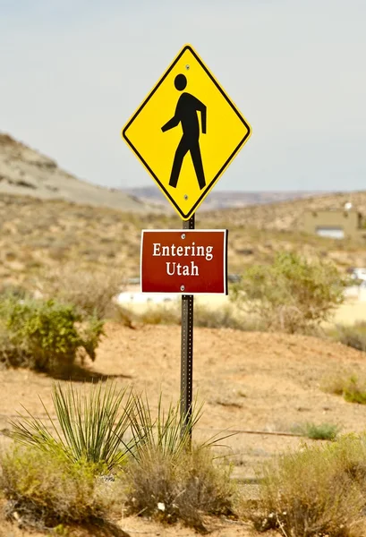 Eintritt in den utah-Staat — Stockfoto