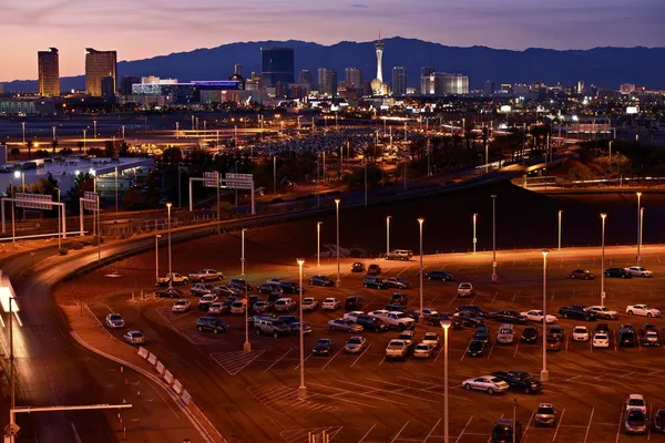 Skyline di Las Vegas al tramonto — Foto Stock