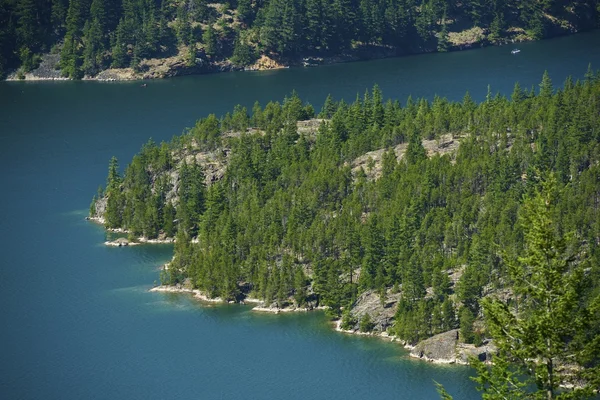 Diablo jezero letecká fotografie — Stock fotografie