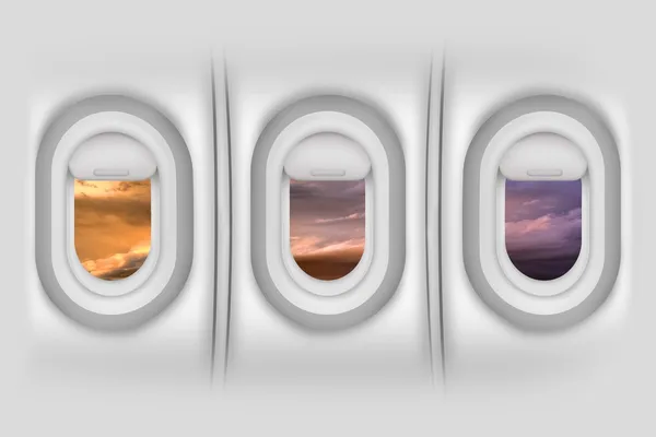 Airplane Windows — Stock Photo, Image