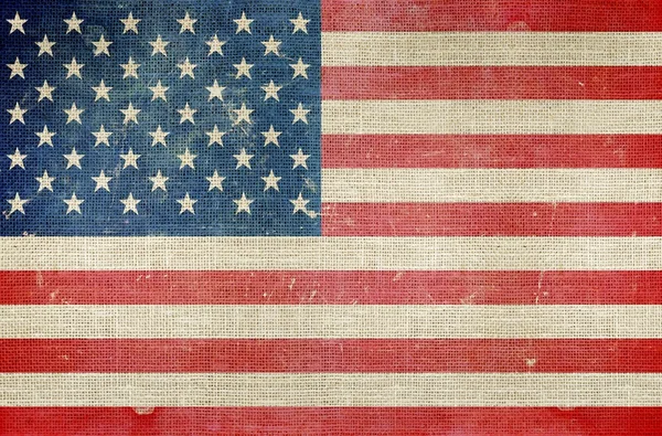 USA Flag on Canvas — Stock Photo, Image