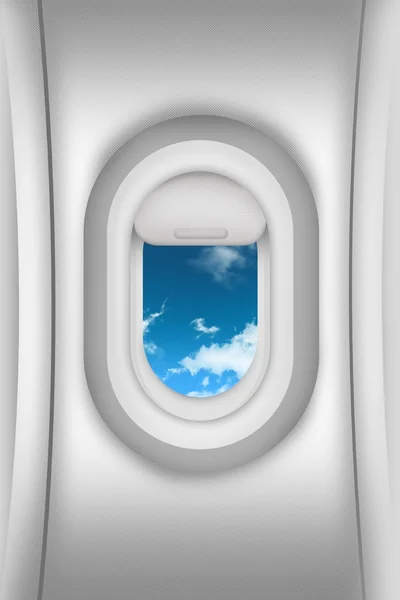 Flugzeugfenster — Stockfoto