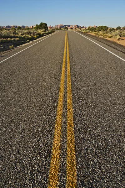 Em linha reta Arizona Highway — Fotografia de Stock