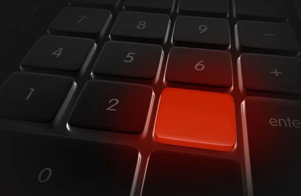 Bouton d'alerte clavier rouge — Photo