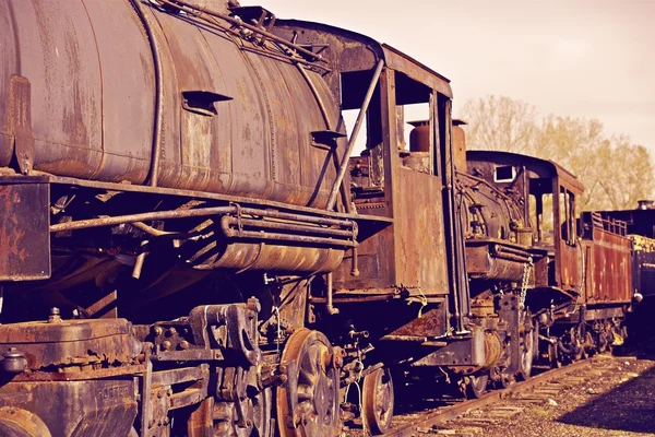 Locomotive arrugginite — Foto Stock