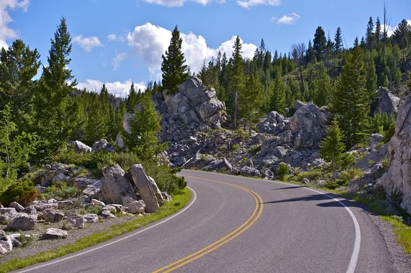 Wyoming horská silnice — Stock fotografie