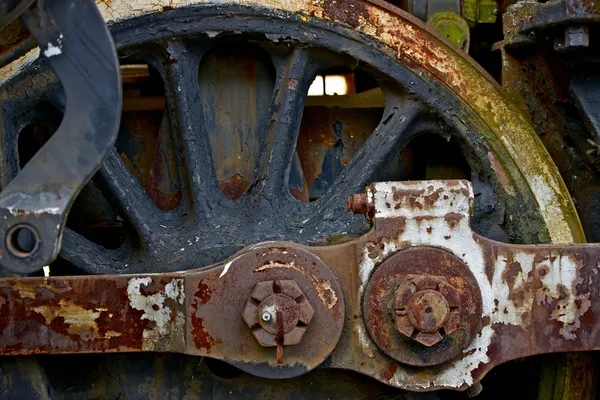 Velha roda locomotiva — Fotografia de Stock