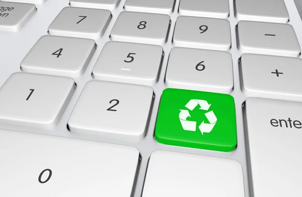 Recycling Button — Stock Photo, Image