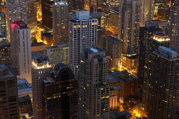 Chicago bei Nacht Landschaft — Stockfoto