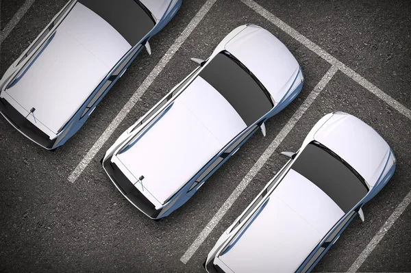 Parked Cars From Above — Stock Photo, Image