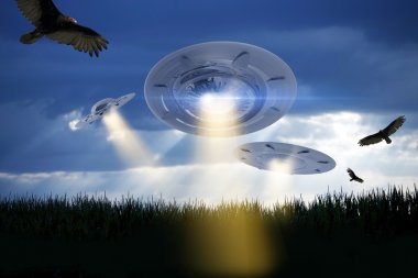 UFO saldırısı illüstrasyon