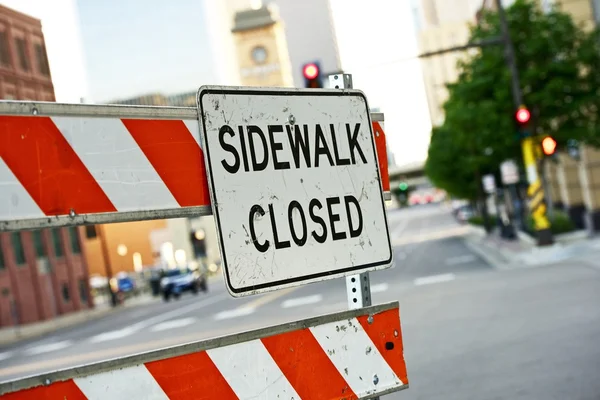 歩道の閉鎖 — ストック写真