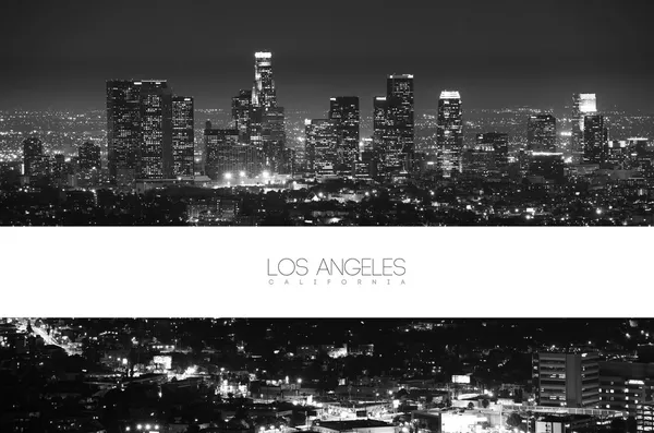 Los angeles svart och vitt — Stockfoto