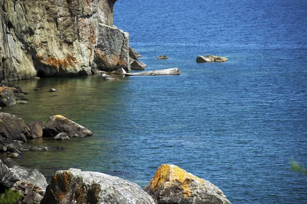 Lake superior stenig strand — Stockfoto