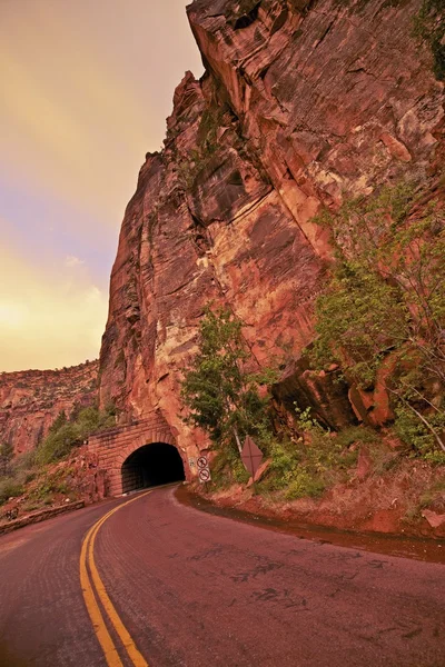 Túnel de Sião Utah — Fotografia de Stock