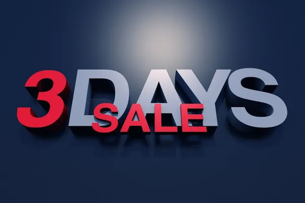 3 Days Sale 3D — Stock Photo, Image