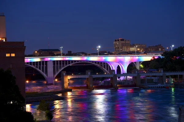 Illuminated Bridge — Stock Photo, Image