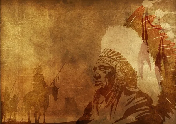 Native Americans Background — Stock Photo, Image