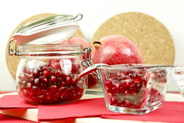 Pomegranate in Glass — Stock Photo, Image