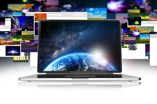 Internetmedia downloaden — Stockfoto