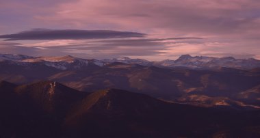 Colorado dağların günbatımı