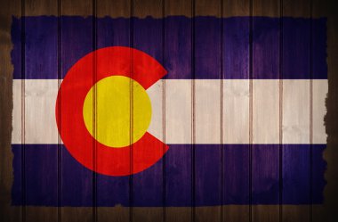ahşap Colorado bayrağı
