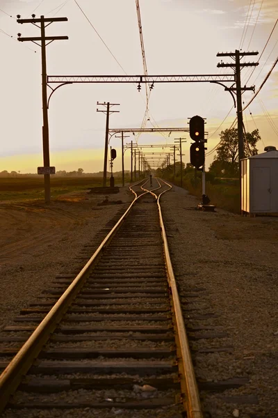 Railroad in Illinois — Stock Photo, Image