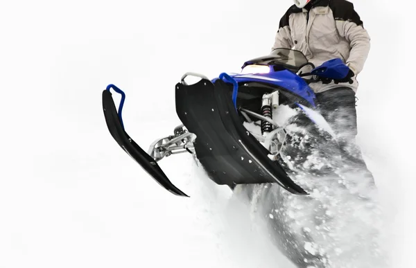 Sneeuwscooter-stap-springen — Stockfoto