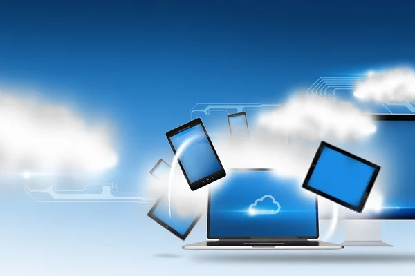 Cloud Technology and Media — Stock Photo, Image