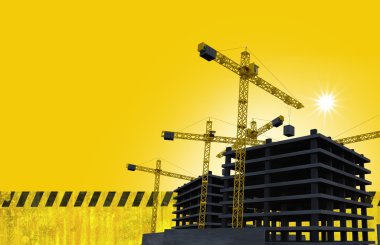 Vinçli inşaat alanı