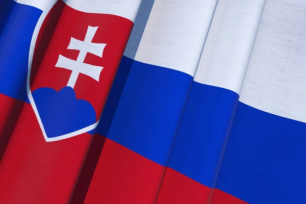 Slovakien viftande flagga 3d — Stockfoto