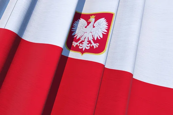 Bandiera della Repubblica di Polonia — Foto Stock
