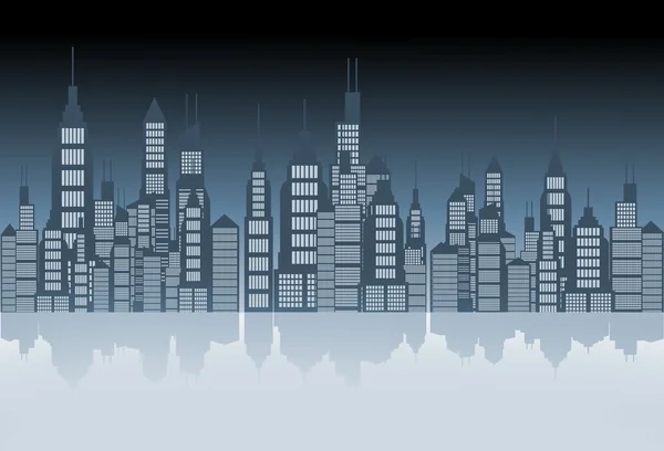 Cidade skyline ilustração — Fotografia de Stock