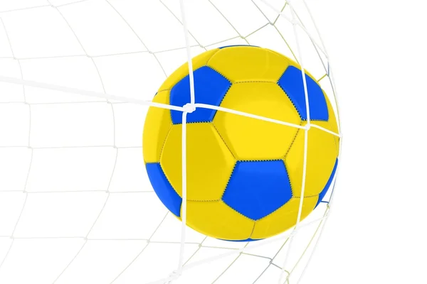 Bola de fútbol azul amarillo —  Fotos de Stock