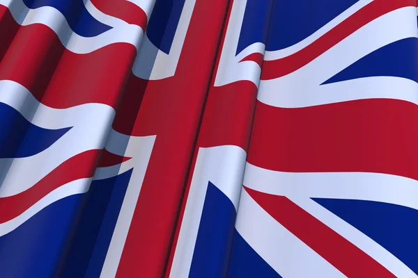 Egyesült Királyság 3d zászló — Stock Fotó
