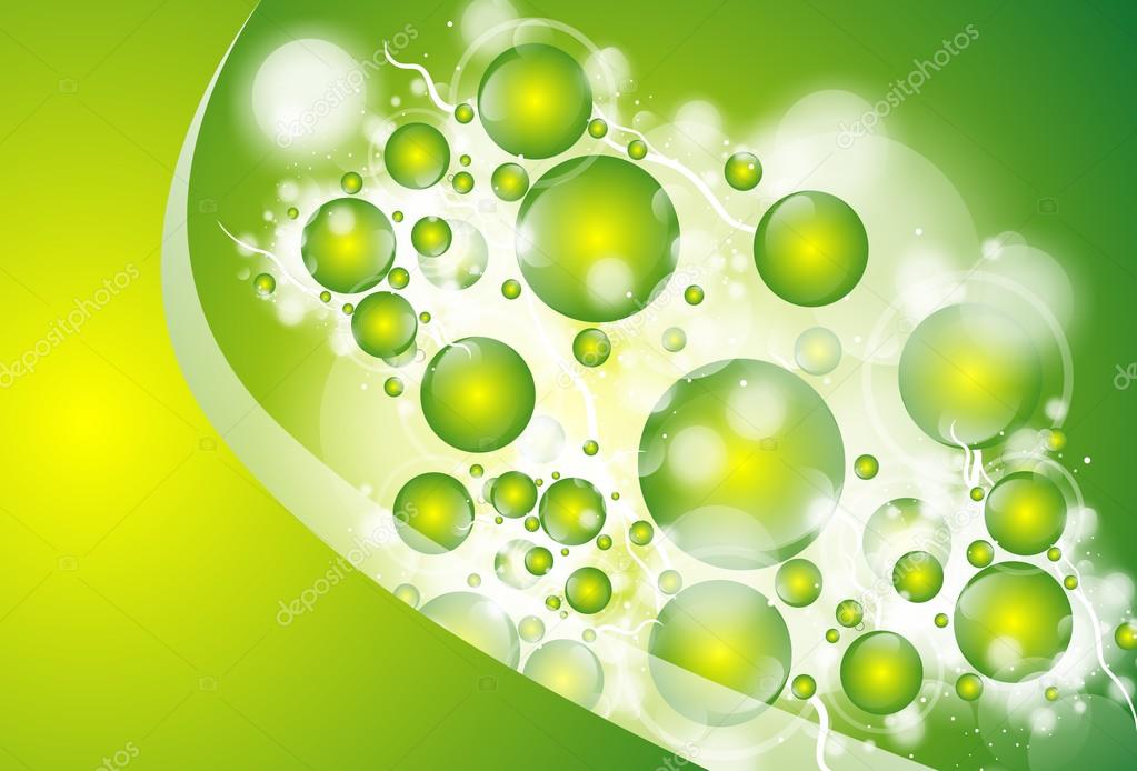 Green Bubbles Background Stock Photo by 39215157