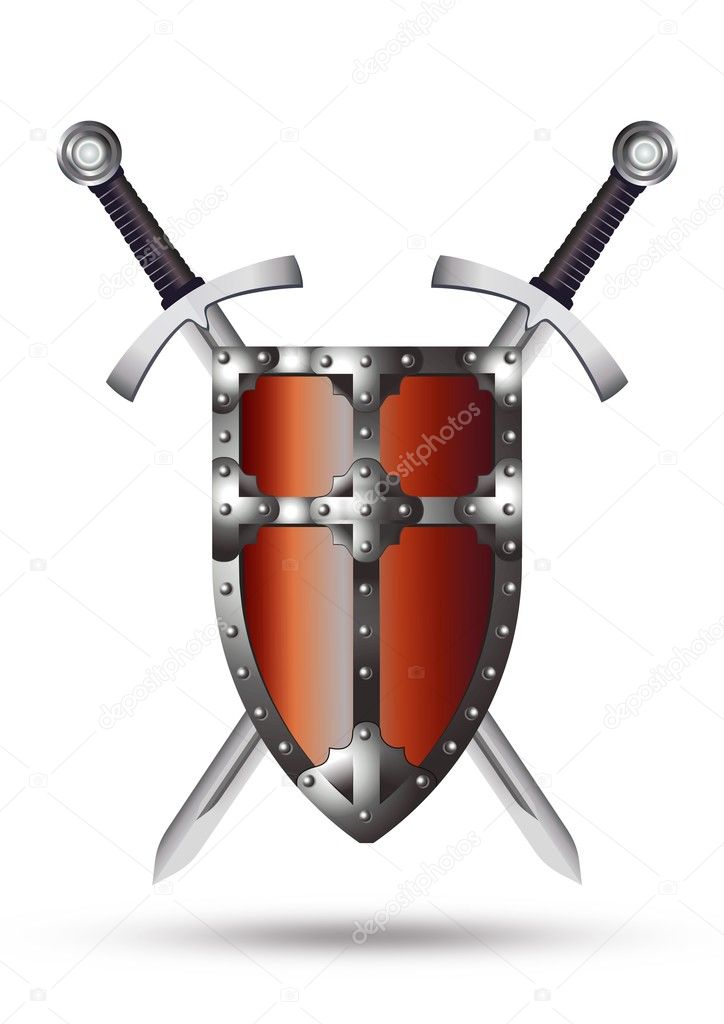 Medieval Shield and Swords