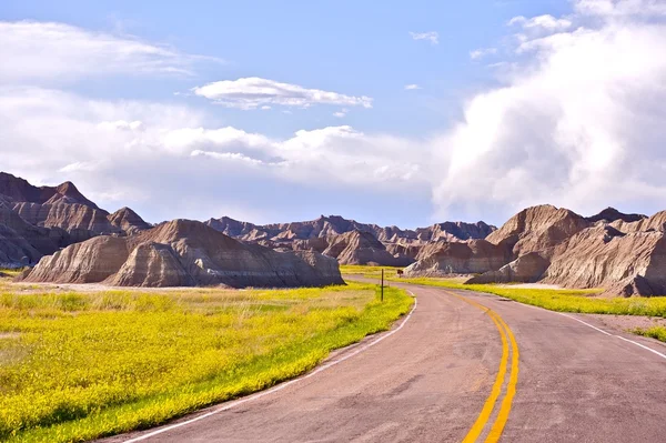 Badlands weg — Stockfoto