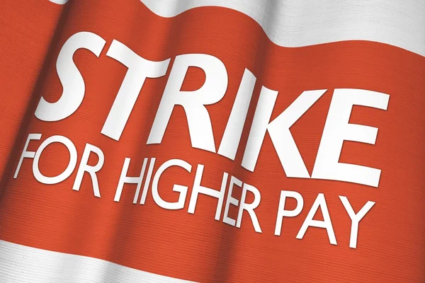 Huelga por un salario más alto — Foto de Stock